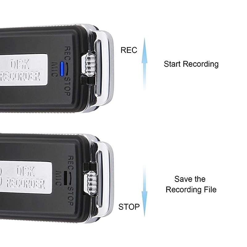 Voice Audio Recorder Voice Recorder No Flashing Light While Recording Sound Recording Device for Lectures 15 Hours Battery Life Dictaphone 8GB 150 Hours File Capacity