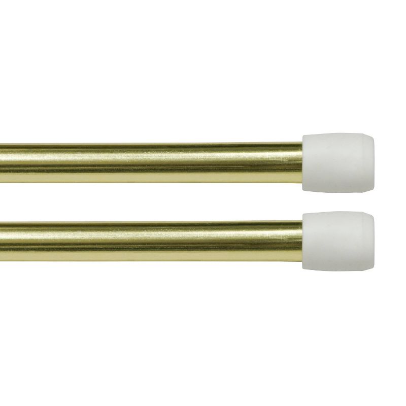 Set of 2 28"-48" Strafford Adjustable Spring Tension Rods Brass - Kenney