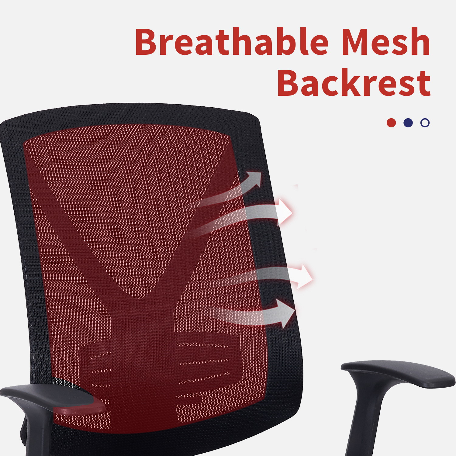 CLATINA Ergonomic High Mesh Swivel Desk Chair with Adjustable Height Arm Rest Lumbar Support and Upholstered Back for Home Office