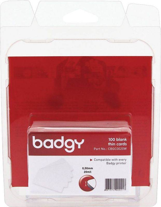 BADGY CBGC0020W Blank ID Cards,20 mil