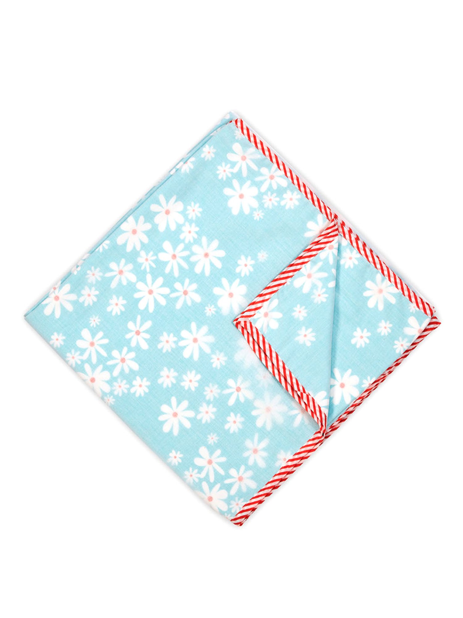 Nigh Nigh Daisy Sky Blue Cotton 70 TC Kids Dohar - Set of 1