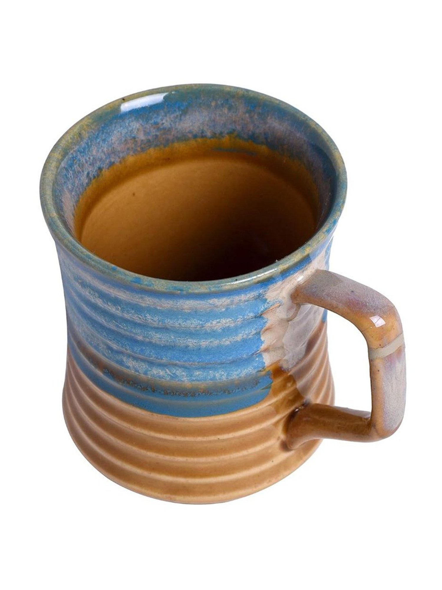 Unravel India studio glazed Multicolor Ceramic Coffee Mug - Set of 2