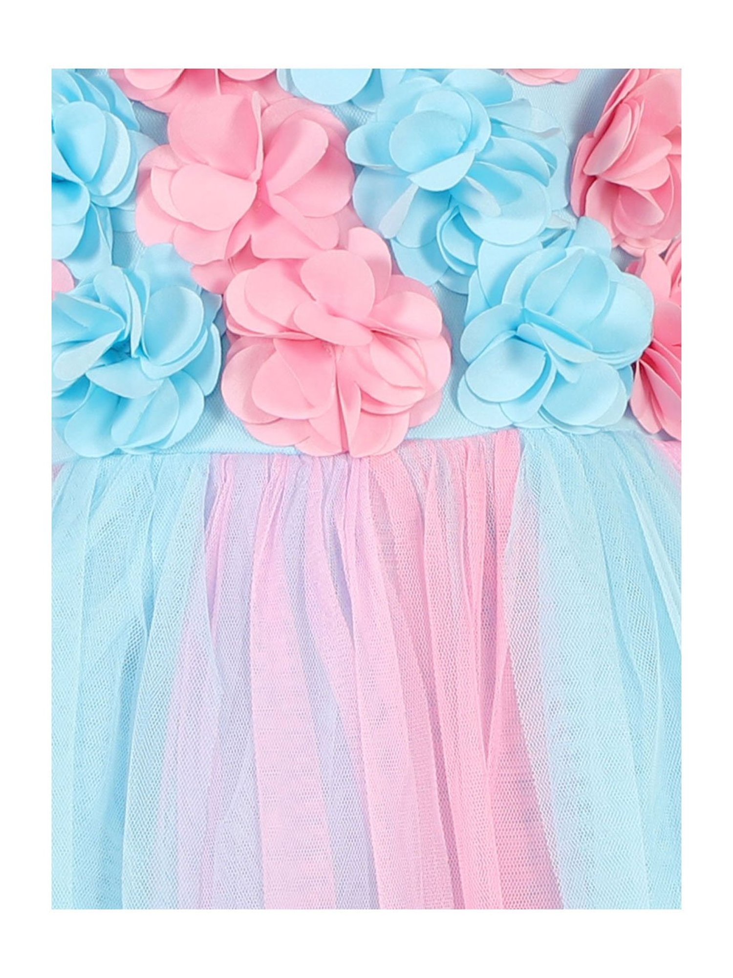 KidsDew Kids Blue & Pink Applique Dress