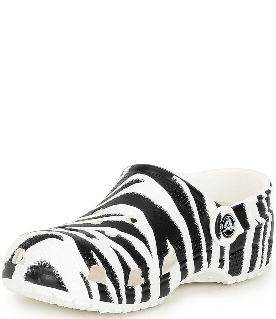 Crocs Women's Zebra Print Classic Clogs