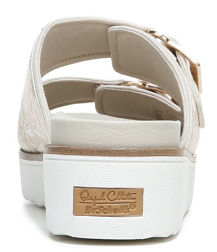 Original Collection by Dr. Scholl's Mega Snake Print Leather Platform Slide Sandals