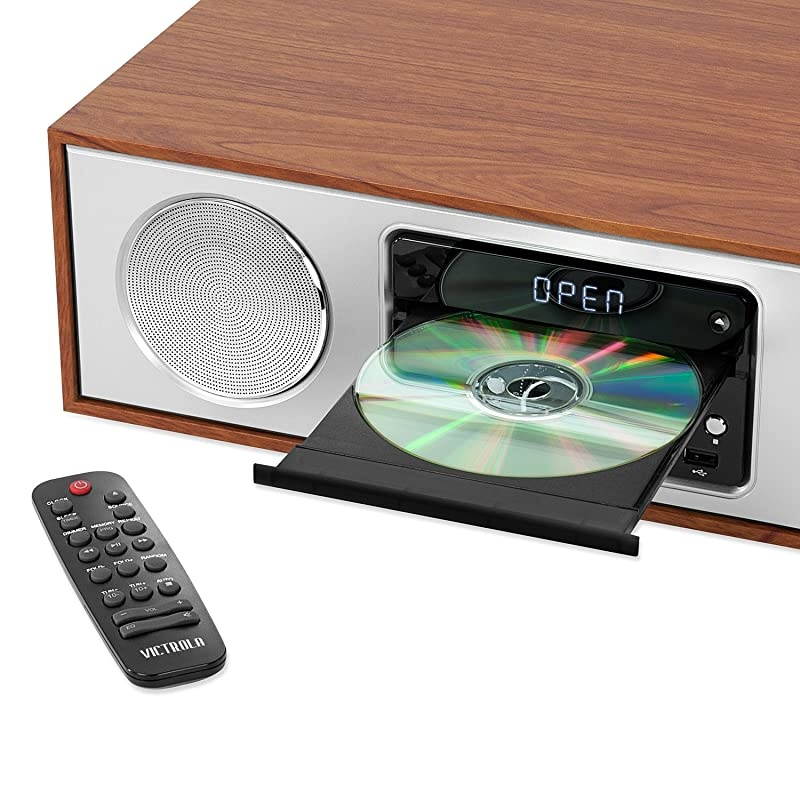 VS-120-MPL Bluetooth Microsystem with CD Player USB Aux-in and FM Radio Maple