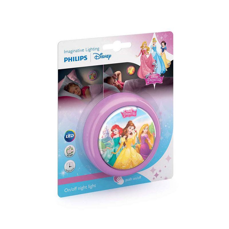 Philips Disney Princess LED Push Night Light 2 Pk w/ Disney Princess Lamp 2 Pk
