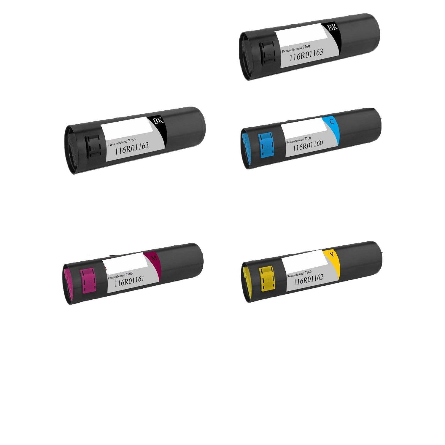 Compatible New York Toner 5 Pack Xerox 116R01163 116R01160 116R01161 116R01162 Toner Cartridge - Black Cyan Magenta Yellow