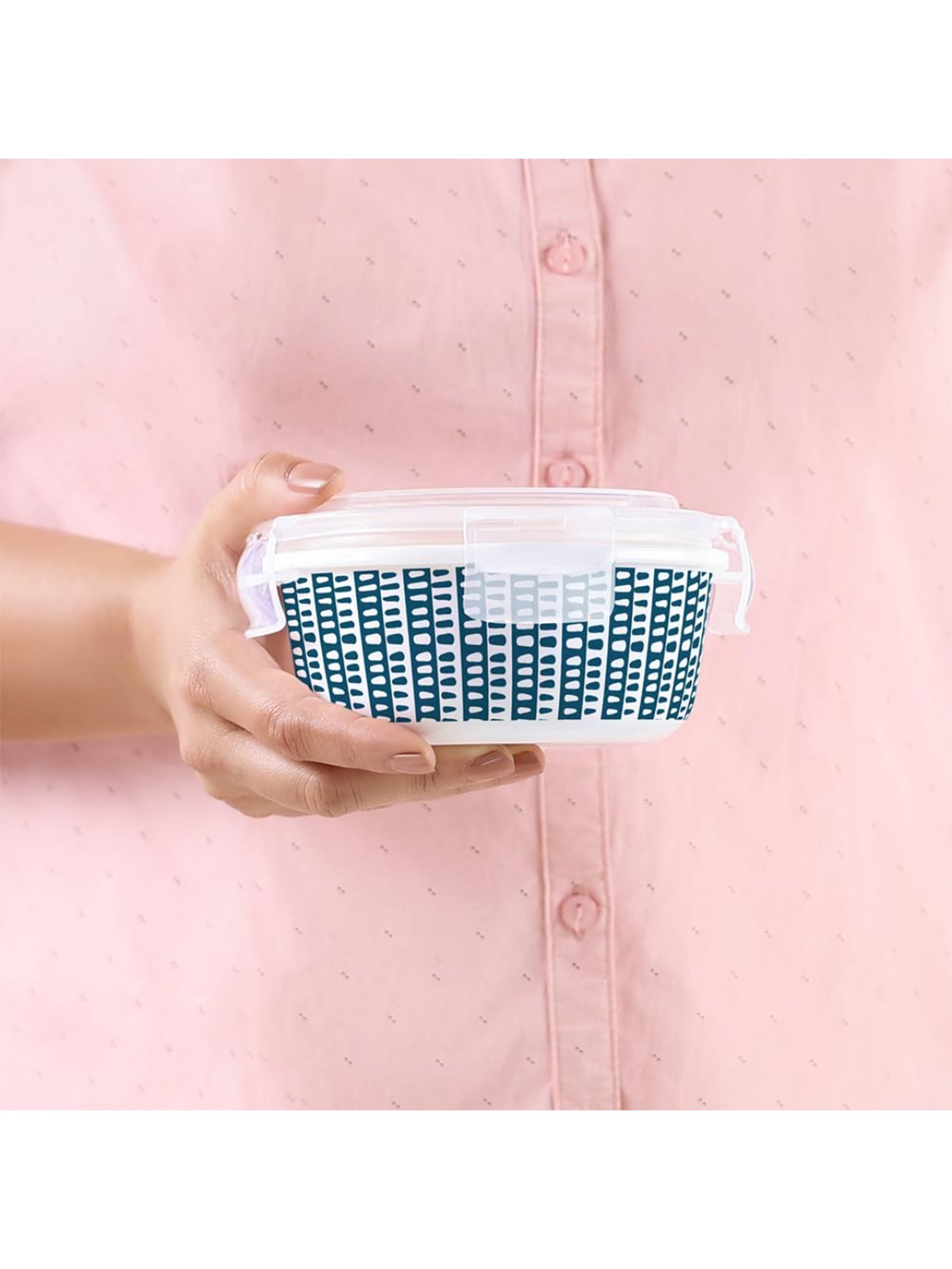 Milton Red Stainless Steel Small Tiffin Box - Set of 2