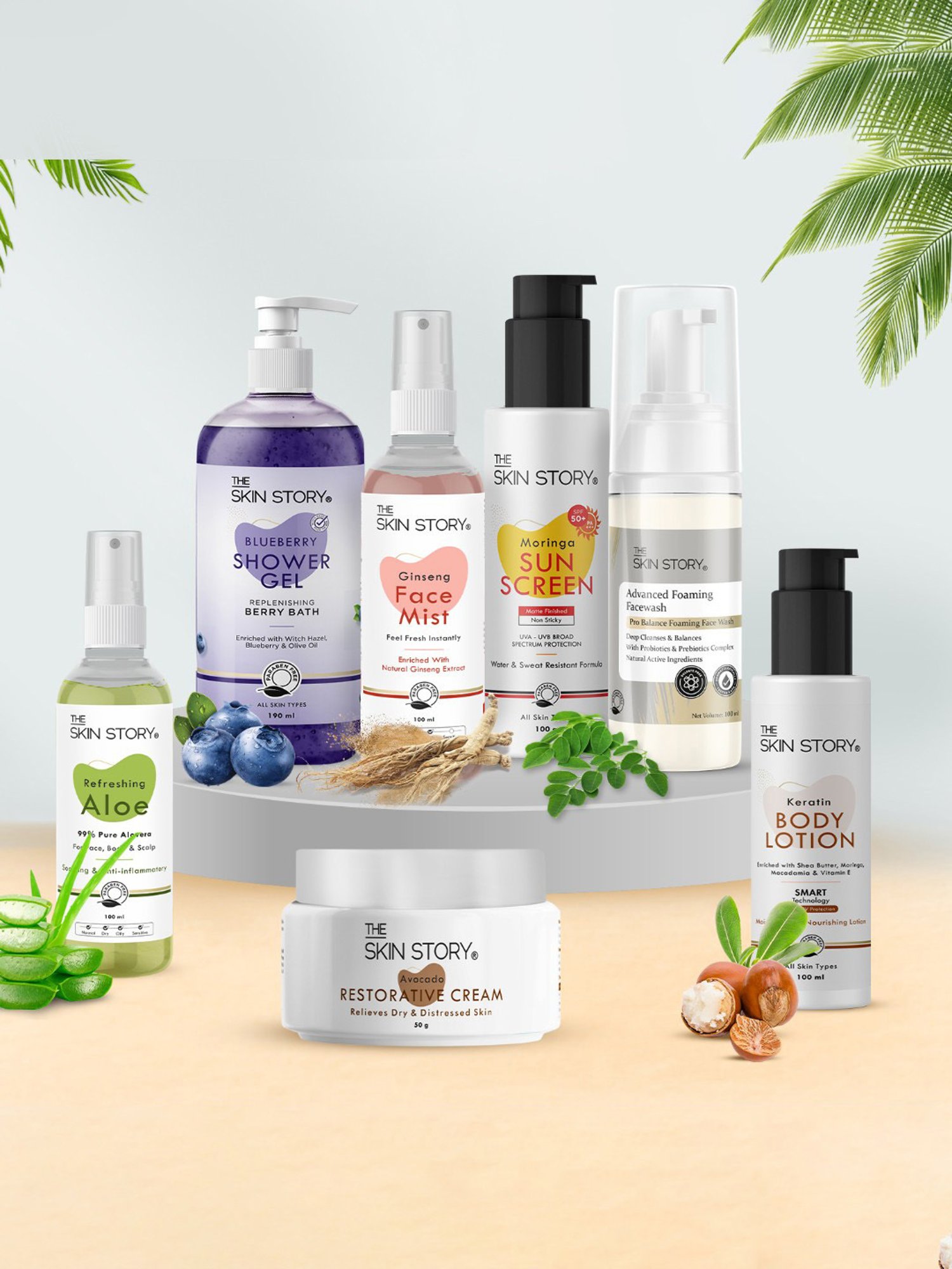 The Skin Story Moringa Water & Sweat Resistant Formula Sunscreen SPF 50 - 40 gm