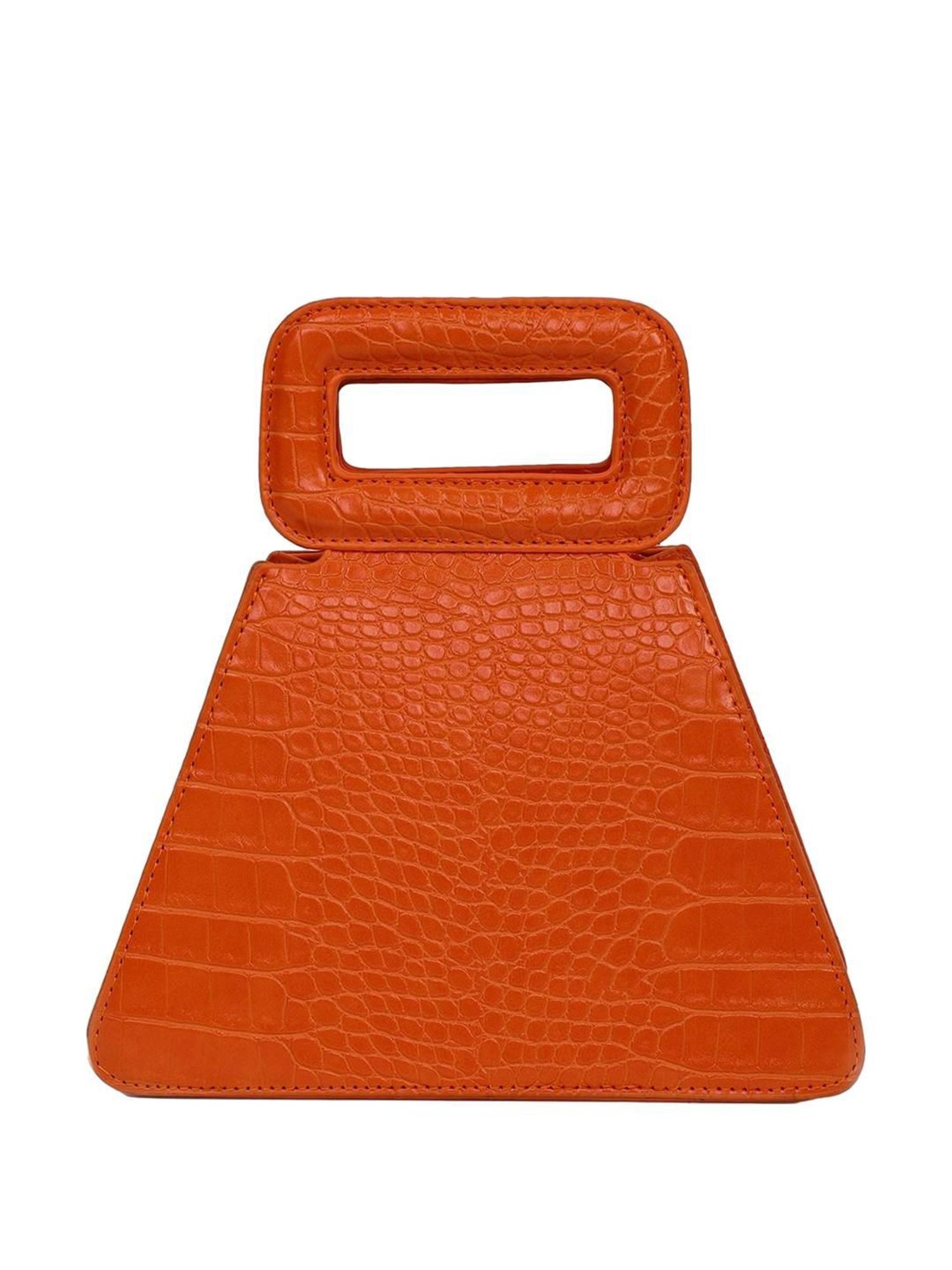 HauteSauce Orange Textured Small Handbag