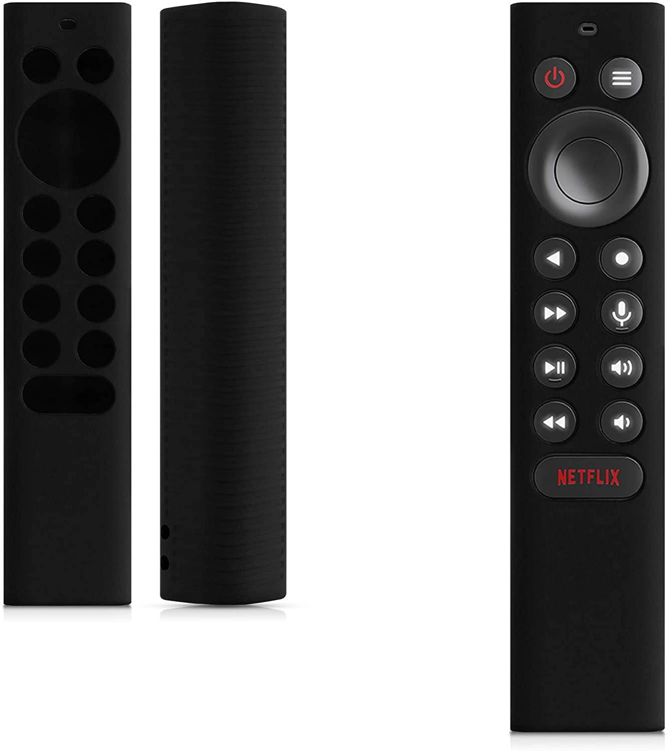 kwmobile Silicone Case Compatible with Shield TV pro/4K HDR - Anti Slip Protective Cover for TV Remote Control - Black