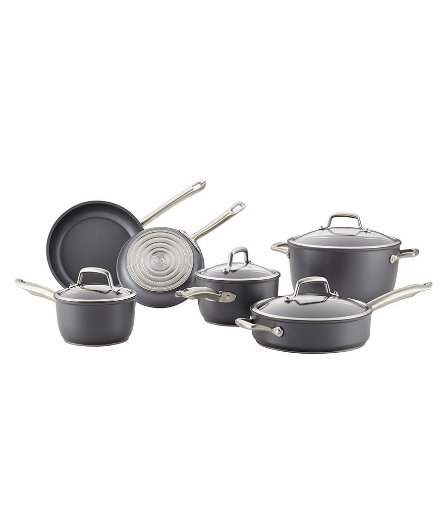 Anolon Accolade Forged Hard-Anodized Precision Forge 10-Piece Cookware Set