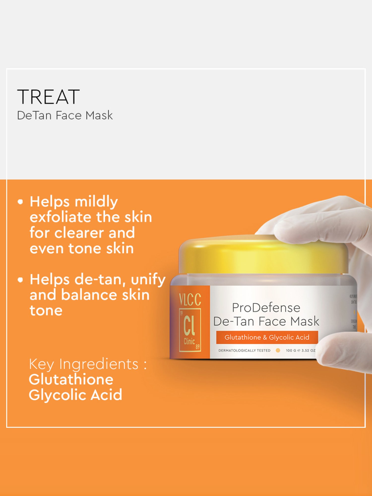 VLCC Clinic De-tan Face Mask & ProBright Micro Serum Combo