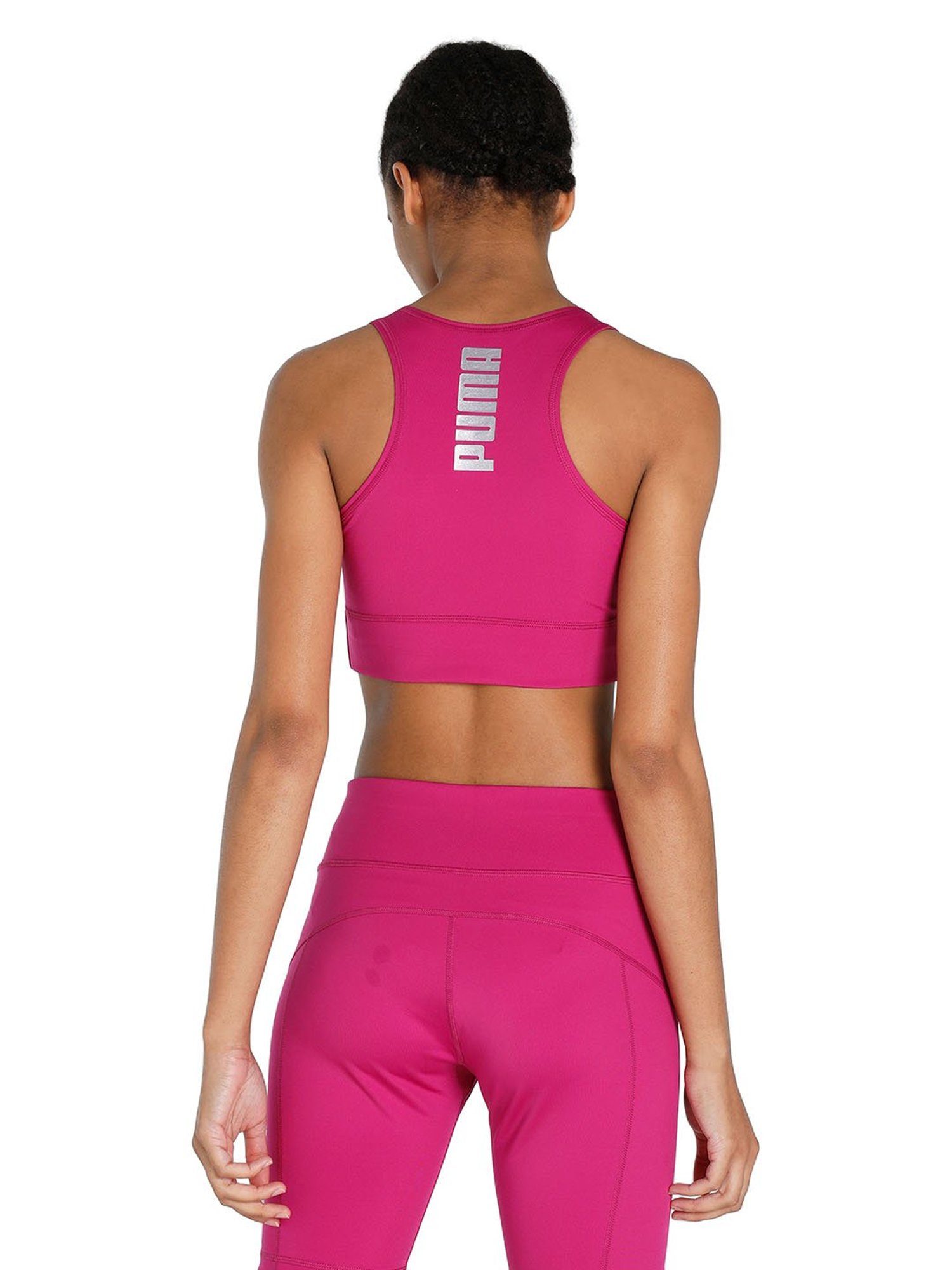 Puma Pink Non Wired Padded Sports Bra