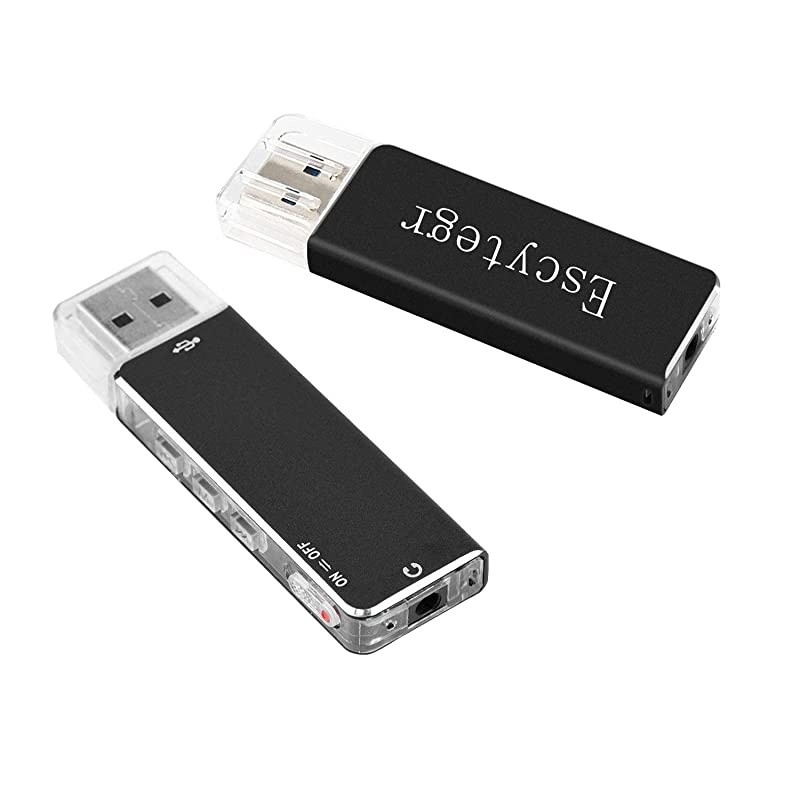 Mini Voice Recorder Digital Sound Audio Recorder 8GB USB Flash Driver MP3 Player Dictaphone with EarphoneNo Flashing Light When RecordingRecord Device for LecturesMeetingInterview
