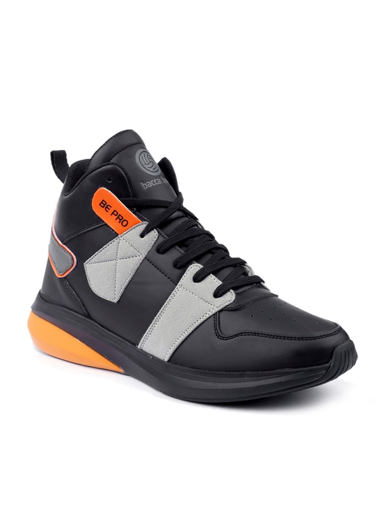 Bacca Bucci Men's UNICORN Black Ankle High Sneakers