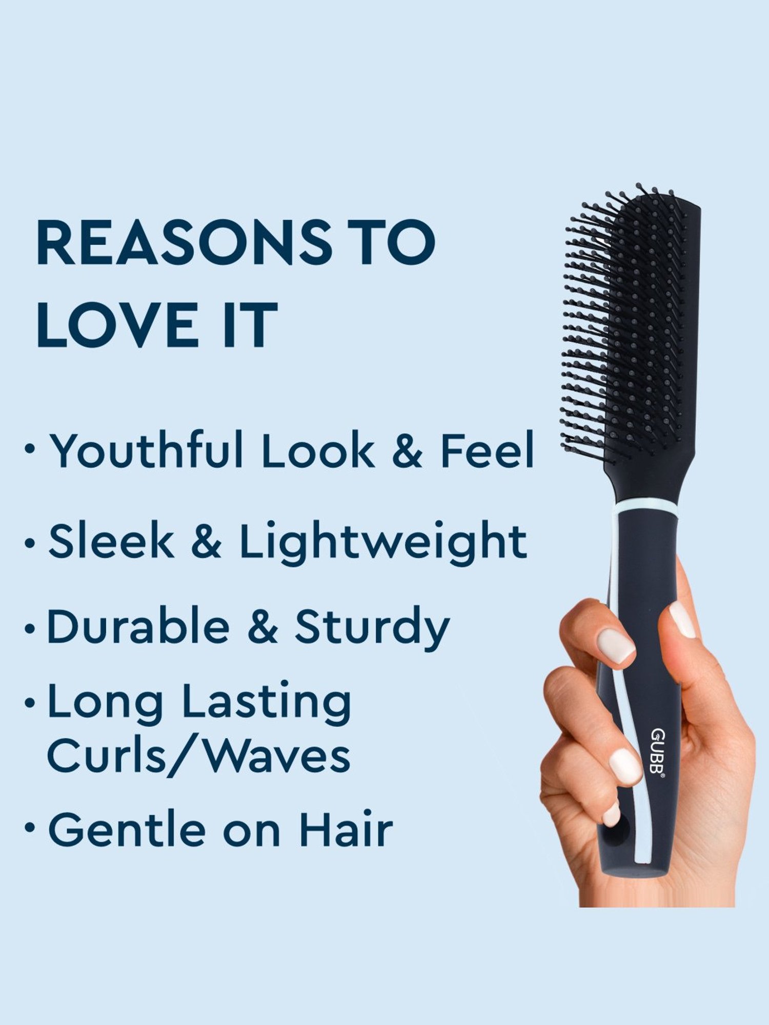 GUBB Styling Brush for Hair Styling, Flat Hair Brush - Vogue Range