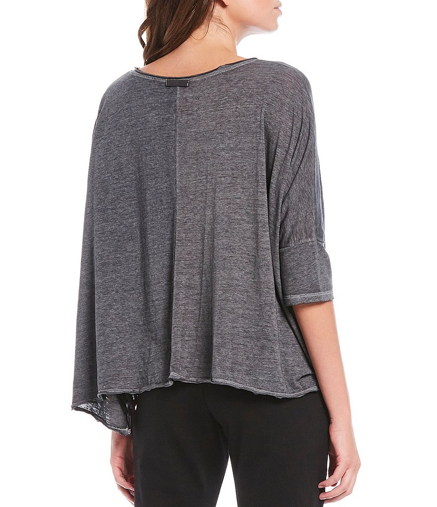 Free People FP Movement Burn Baby Burn Cotton Blend 3/4 Sleeve Soft Tee