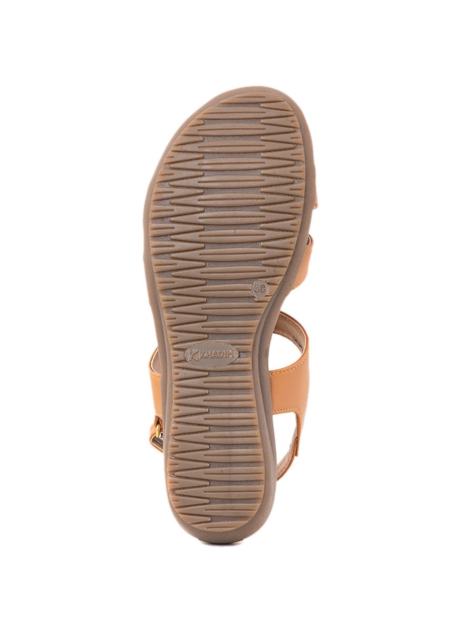 Softouch by Khadims Women's Tan Back Strap Wedges