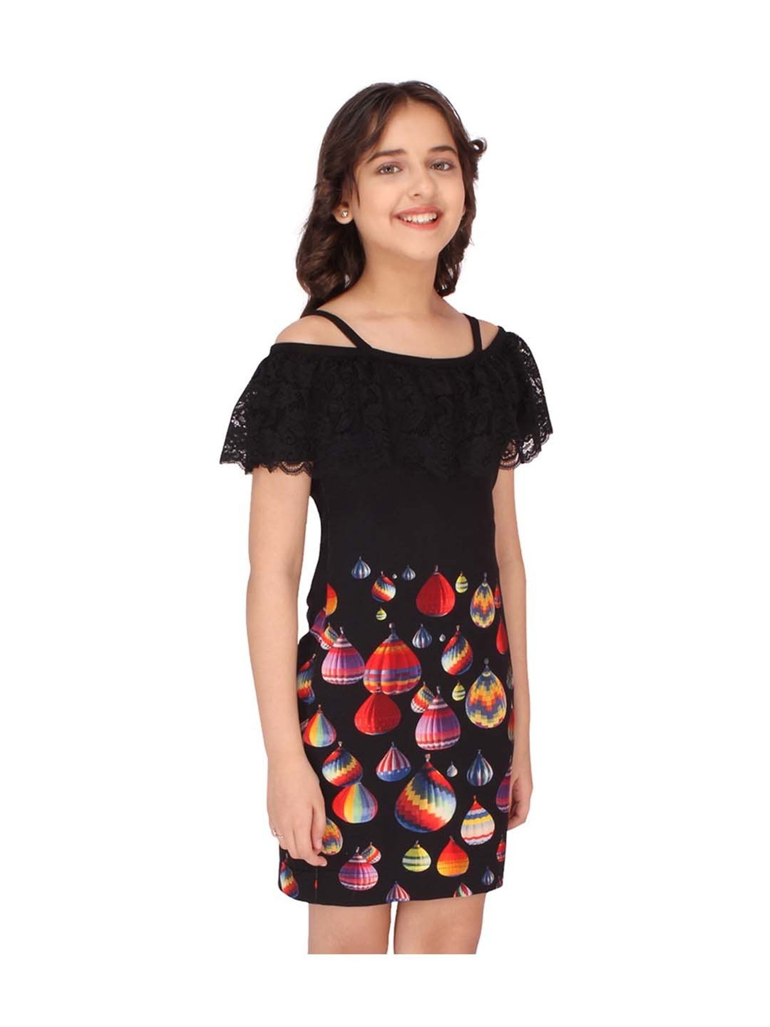Budding Bees Kids Multicolor Floral Print Dress
