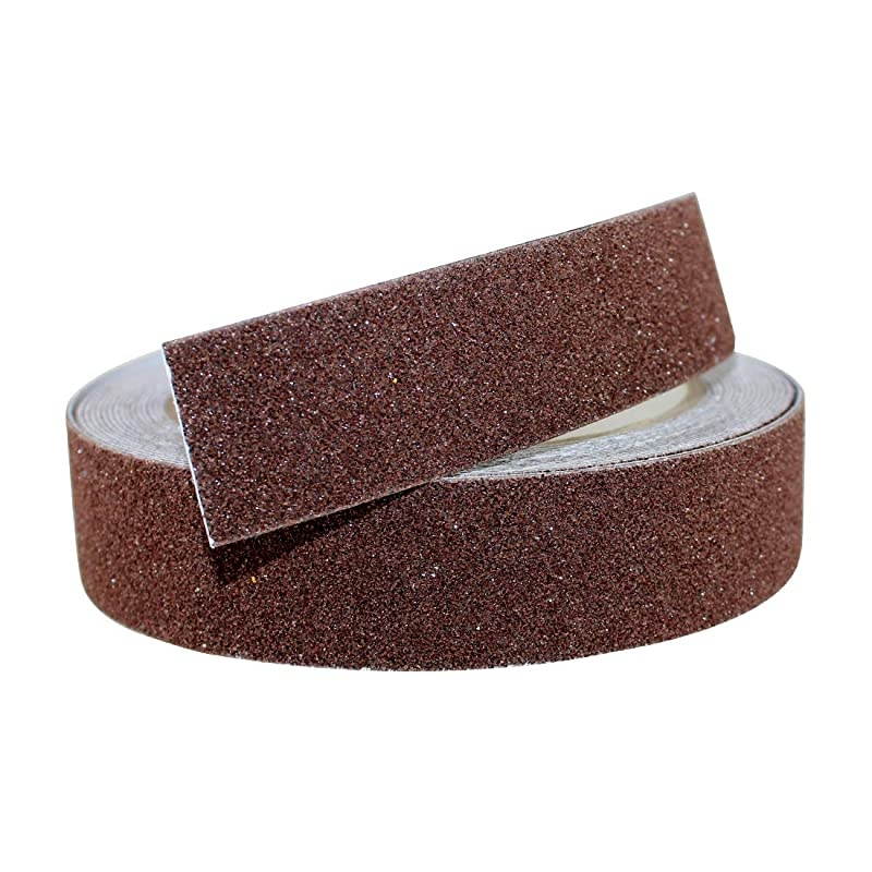 Anti Slip Tape Brown 1 Inch x 164 Feet AntiSlip Traction Tape Roll Weatherproof Safety Non Skid Self Adhesive Grip Tape for Stairs Tread Step Indoor amp Outdoor Use