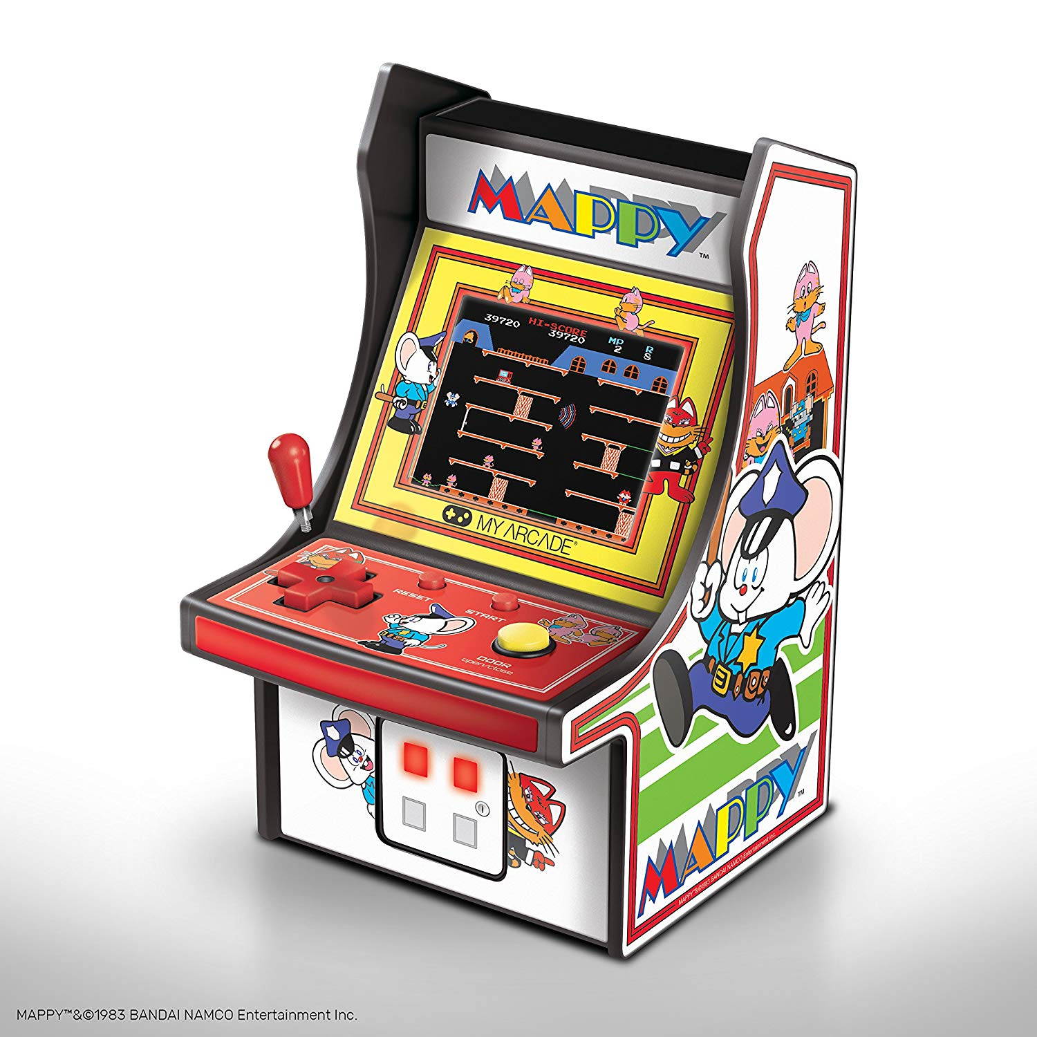 MY ARCADE Bandai Namco MAPPY 6" Micro Arcade Machine Portable Handheld Video Game