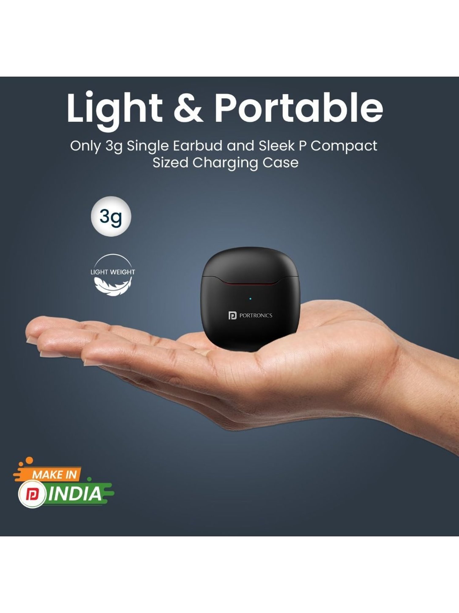 Portronics Harmonics Twins S12 in Ear Earbuds with Mic 24H Playtime (Red & Black, True Wireless)