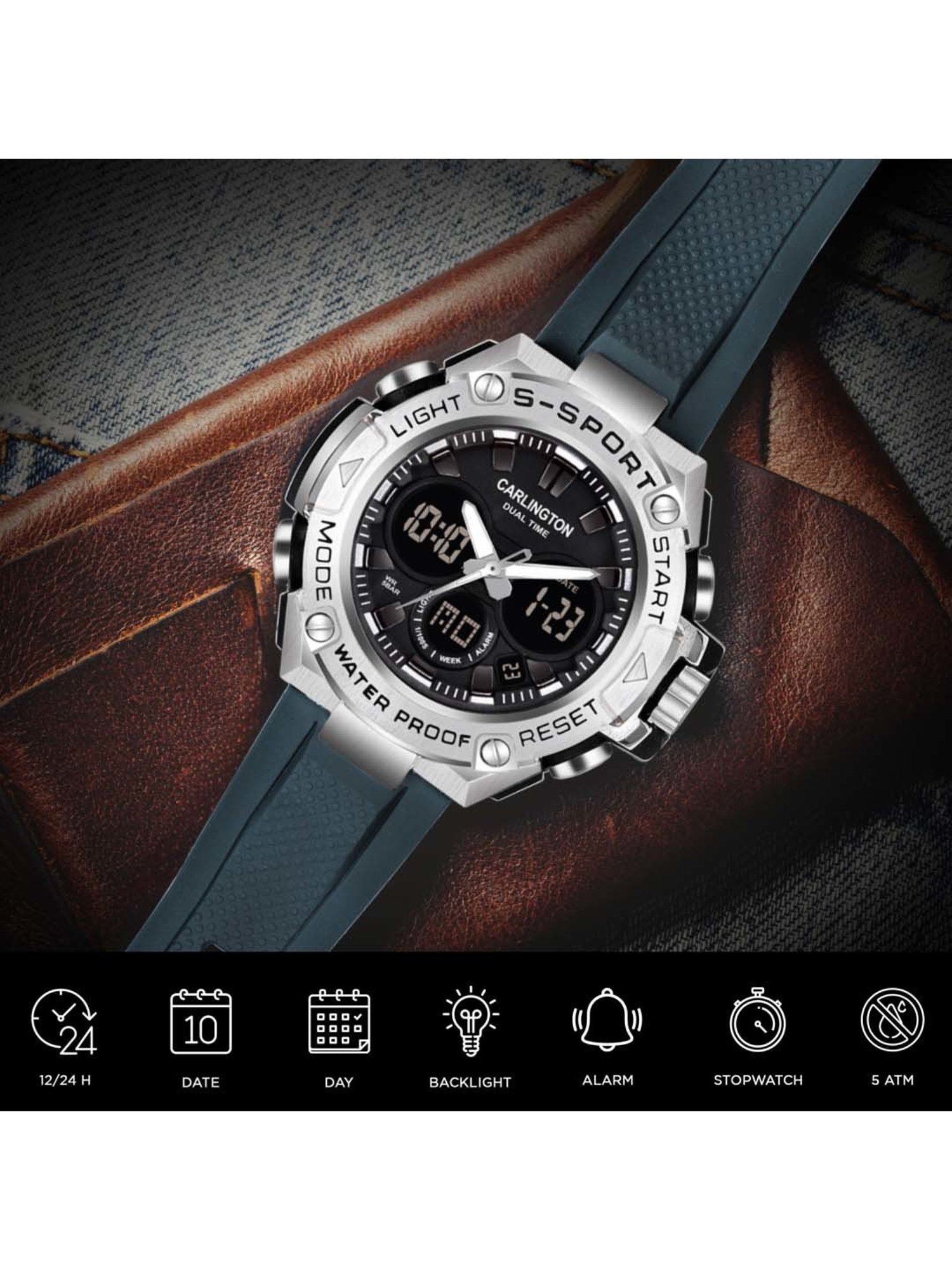 CARLINGTON Endurance 9107 Analog-Digital Watch for Men