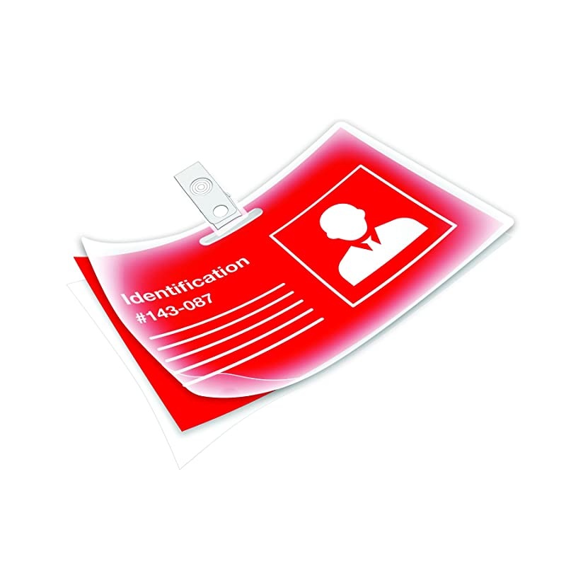 Laminating Pouches, Thermal, ID Tag Punched, 5 Mil, 100 Pack (52016)