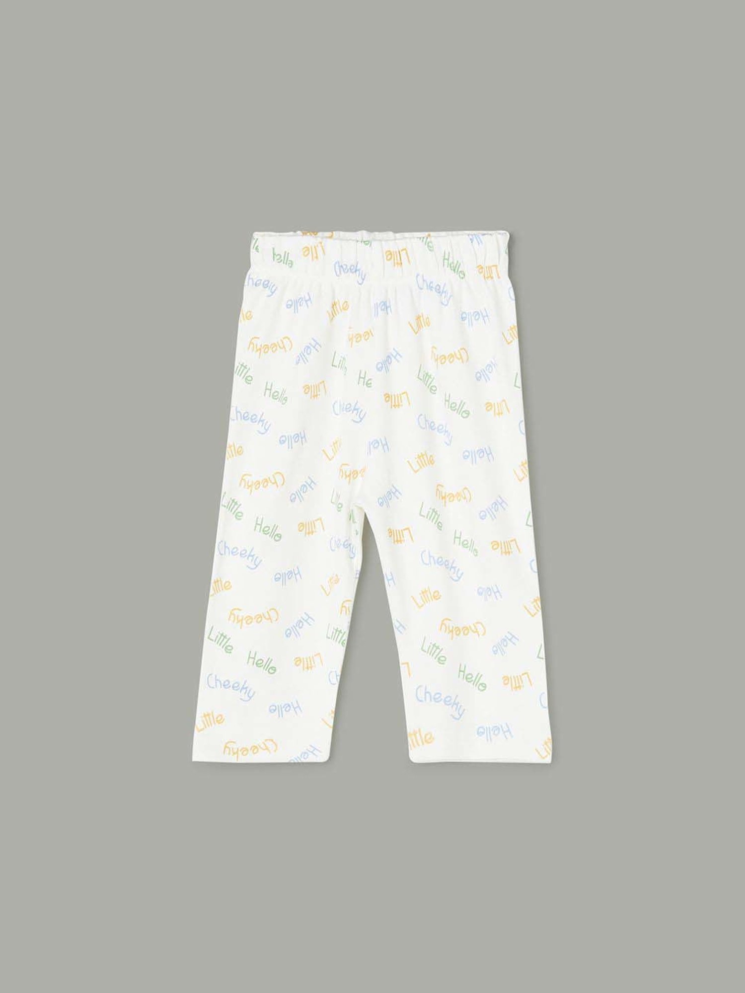 Juniors by Lifestyle Kids Sage & White Cotton Coordinate Set