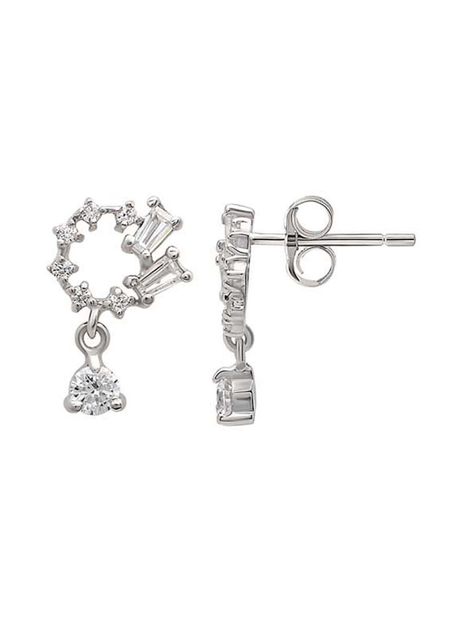 Silberry 925 Sterling Silver Orchid Drop Earrings for Women