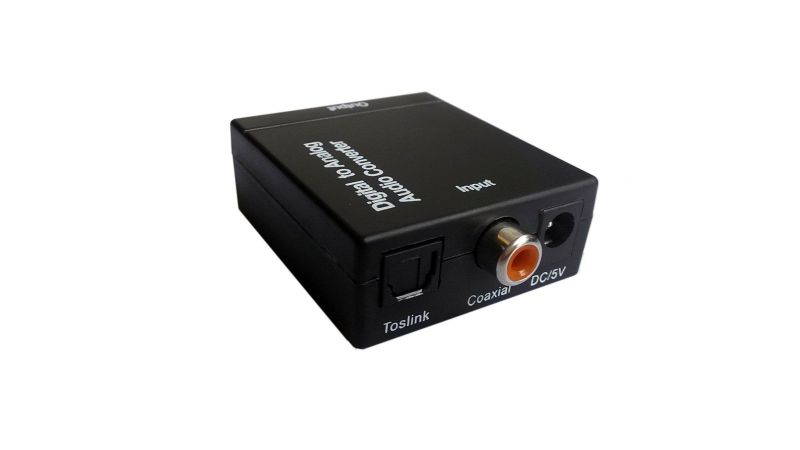 easyday digital optical optic to analog rca l/r stereo audio converter adapter  changes digital coaxial or optical spdif into stereo 3.5mm jack l/r rca audio outputs includes ac power cable
