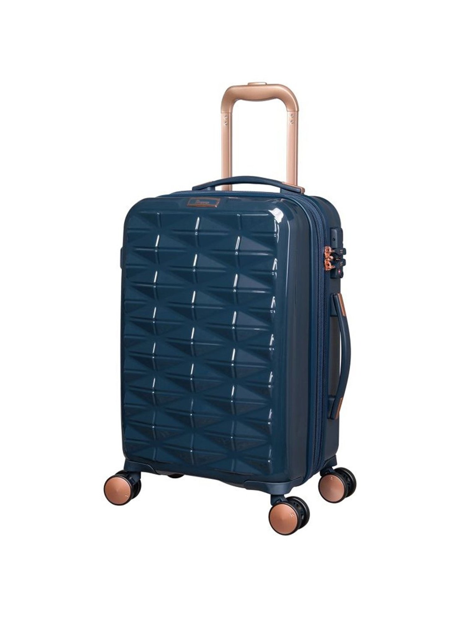 it luggage Certify Blue Cabin 20 inches Expandable Hardsided Trolley Bag with TSA Lock