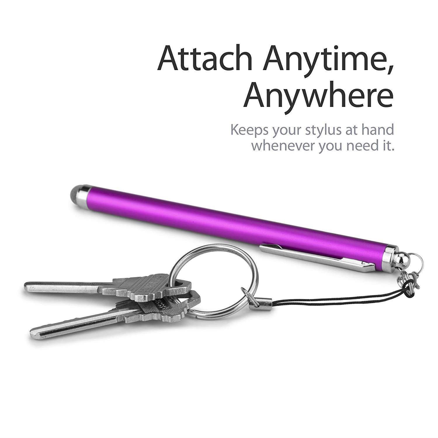 BoxWave Dell P2418HT (23.8") Stylus Pen, [EverTouch Capacitive Stylus] Fiber Tip Capacitive Stylus Pen for Dell P2418HT (23.8") - Jet Black