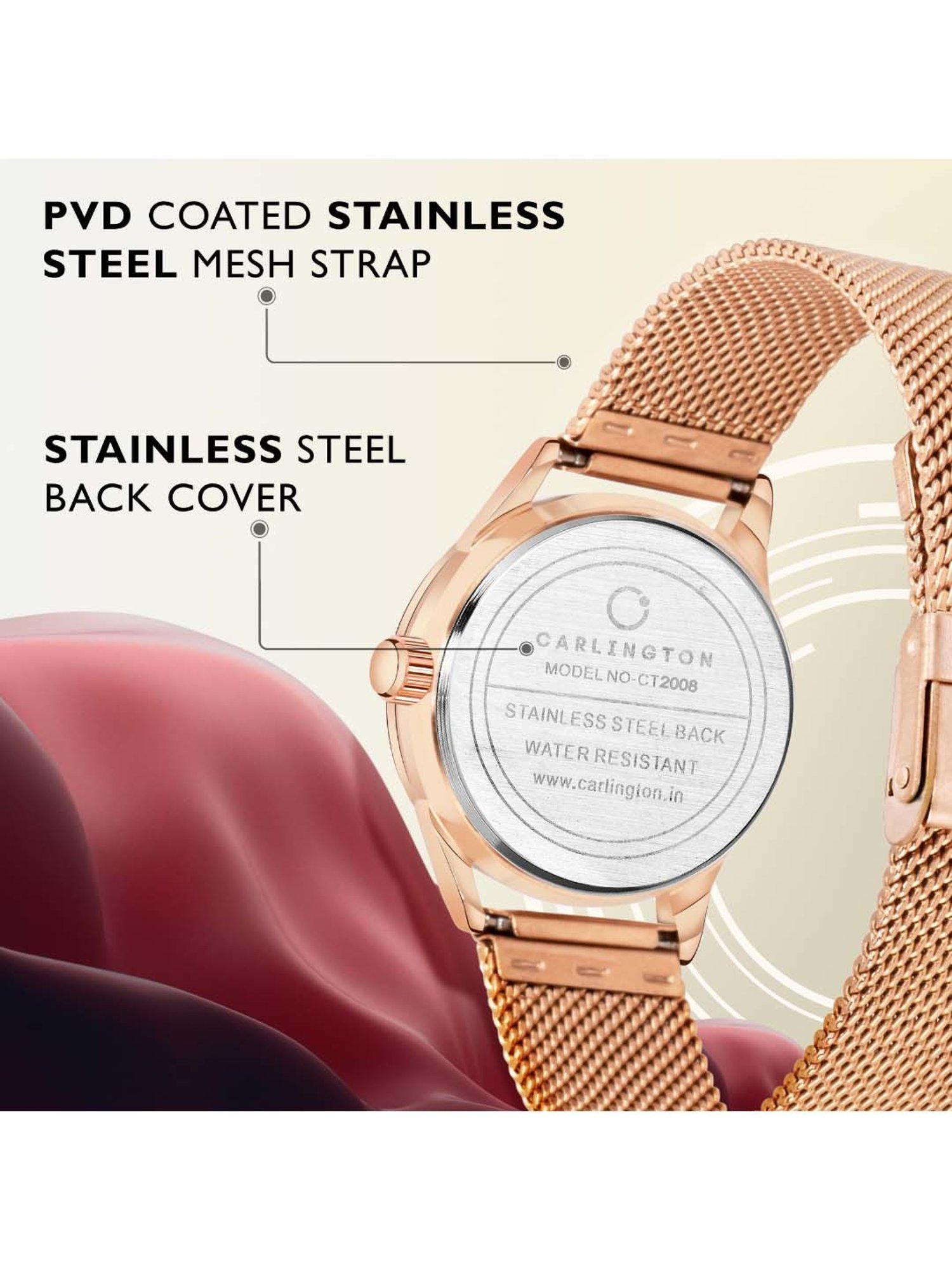 CARLINGTON CT 2008 Analog Watch for Women