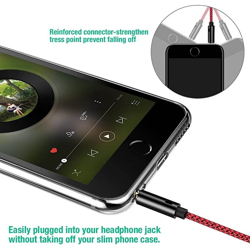 AUX Cable 2Pack8ftHiFi Sound Quality 35mm Auxiliary Audio Cable Nylon Braided AUX Cord for CarHome StereosSpeakeriPhone iPod iPadHeadphonesSony BeatsEcho Dot More