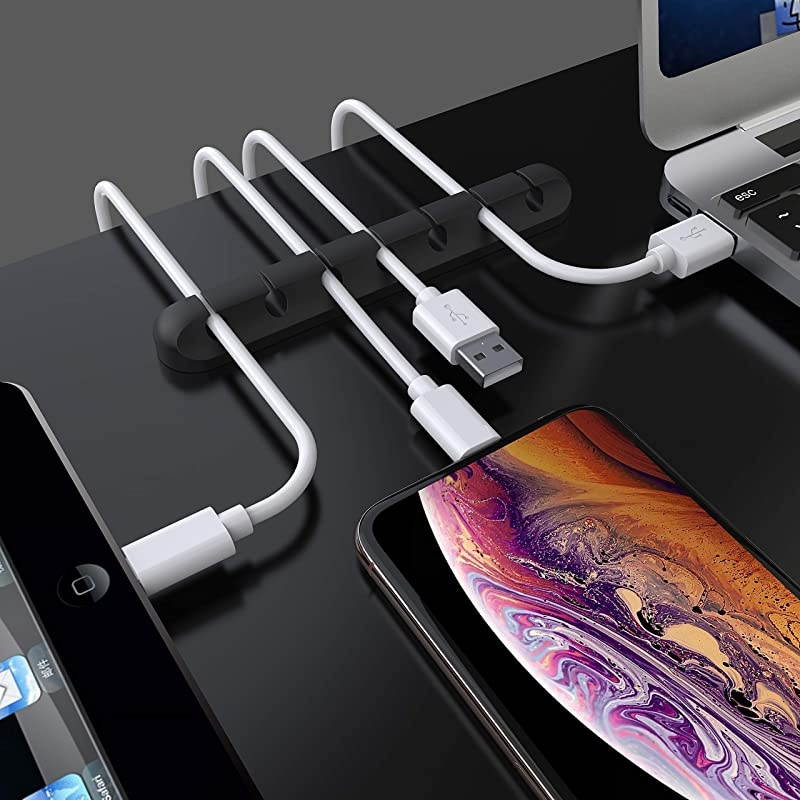 Cable Holder Clips 3Pack Cable Management Cord Organizer Clips Silicone Self Adhesive for Desktop USB Charging Cable Power Cord Mouse Cable Wire PC Office Home