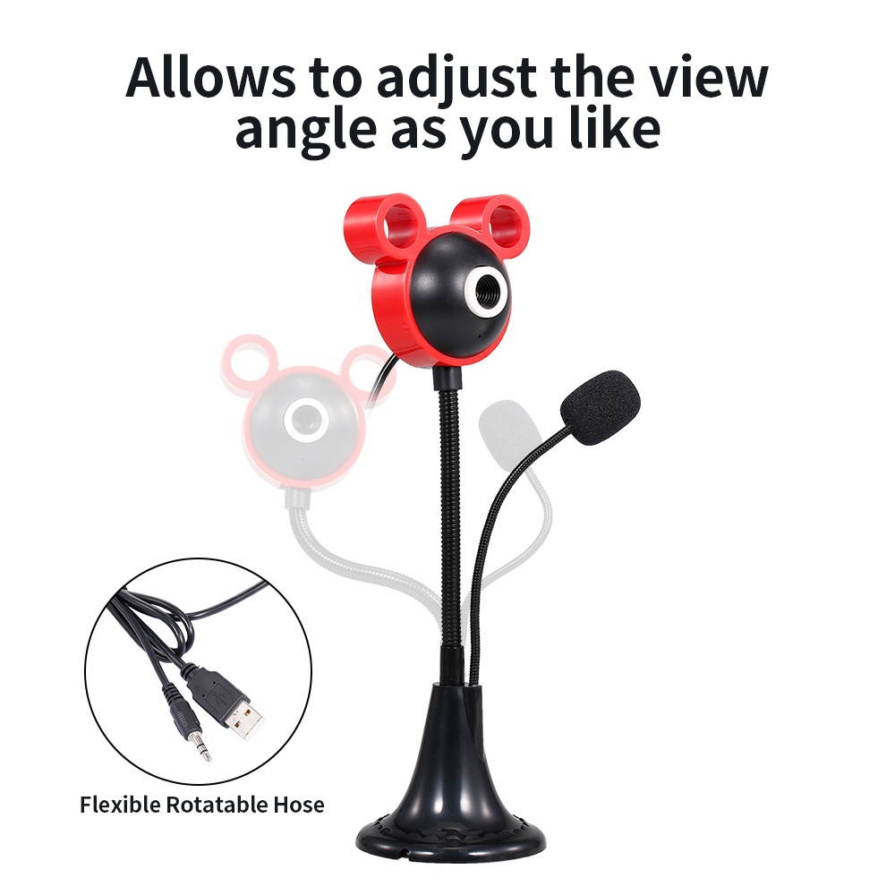 5MP 480P Webcam 30fps Web Camera Noise-reduction Microphone Laptop Computer Camera USB Plug & Play for Laptop Desktop