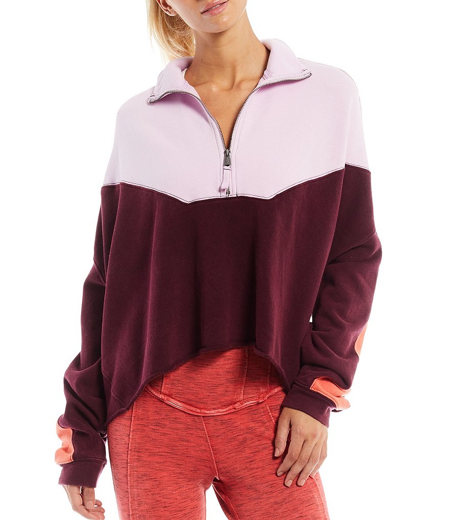 Splendid Knit Zip Up Drawstring Hoodie