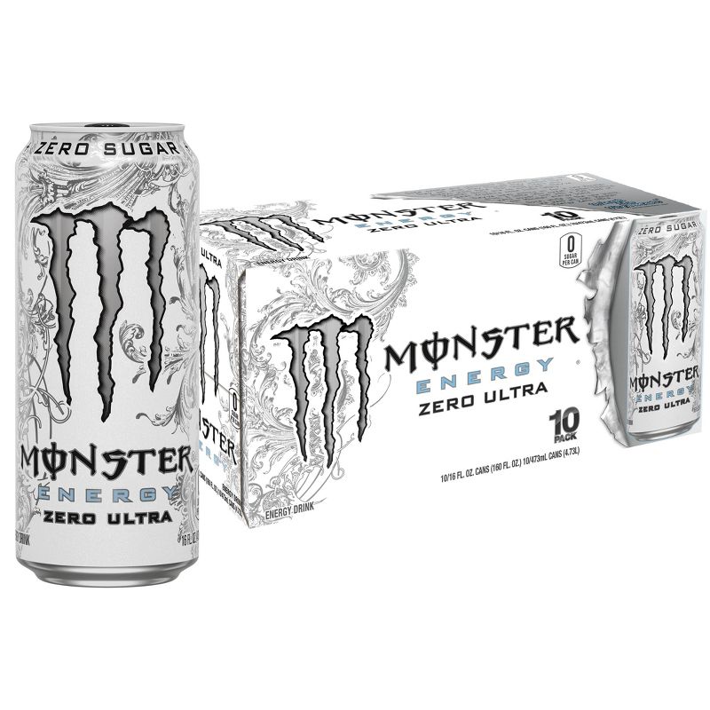 Monster Zero Ultra Energy Drink - 10pk/16 fl oz Cans