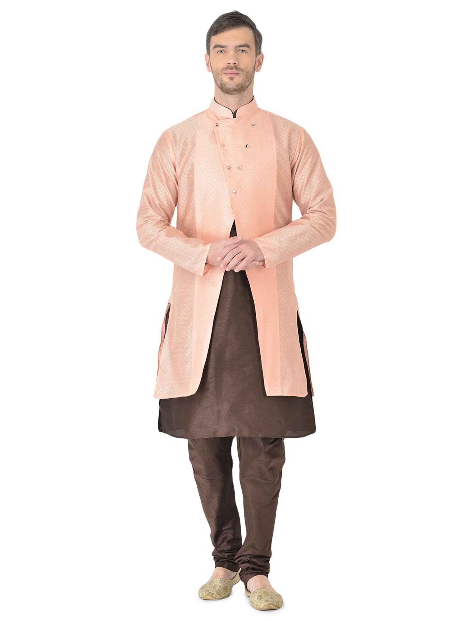 SG RAJASAHAB Multi Regular Fit Self Pattern Kurta Set