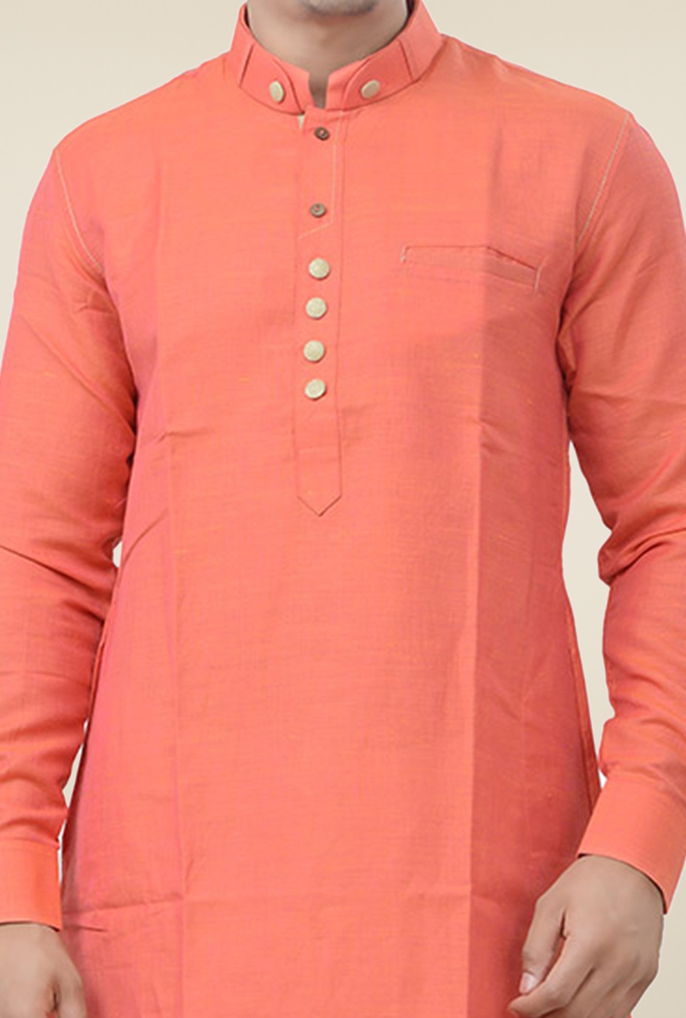 Manyavar Coral Solid Pattern Kurta