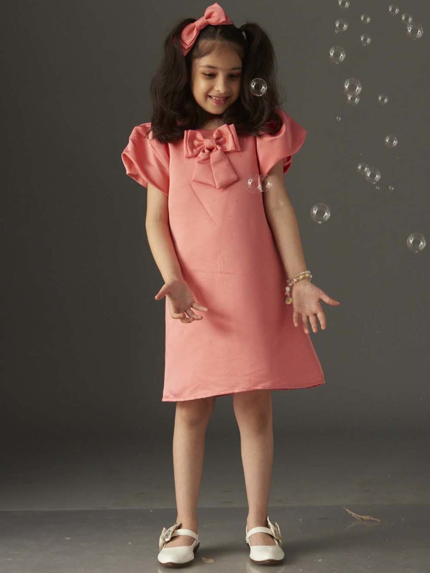 KidsDew Kids Coral Applique Dress