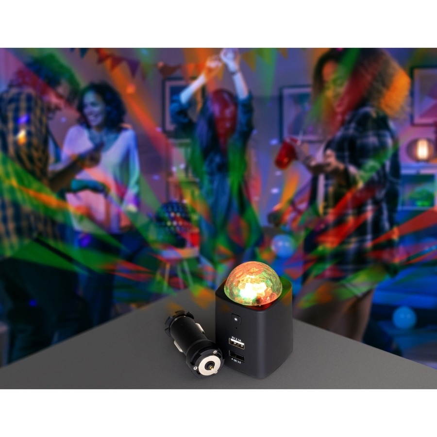 Technaxx Disco Mobile-Auto Charger TX-159 - 12 V DC, 24 V DC Input - 5 V DC/2.50 A, 9 V DC, 12 V DC Output - Black