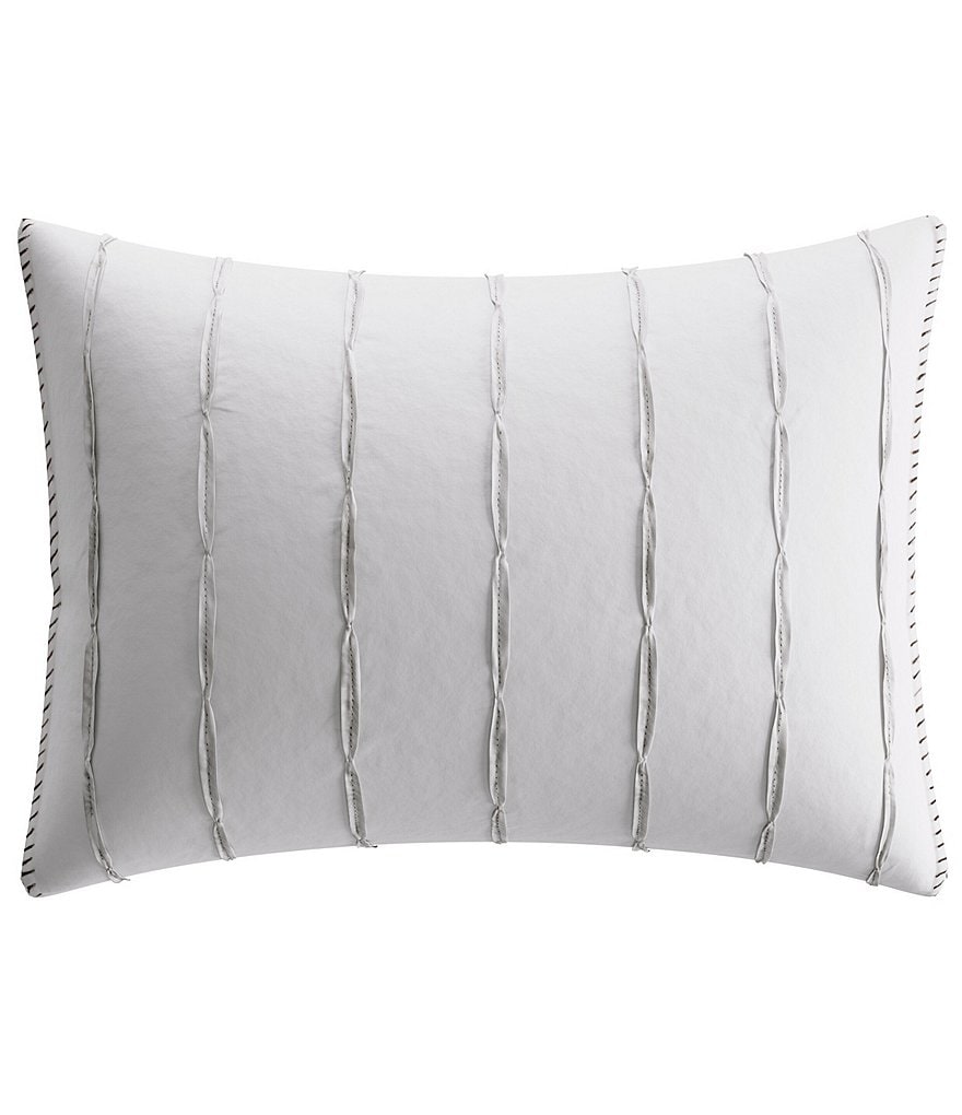 Vera Wang Charcoal Vines Gathered Pleats Breakfast Pillow