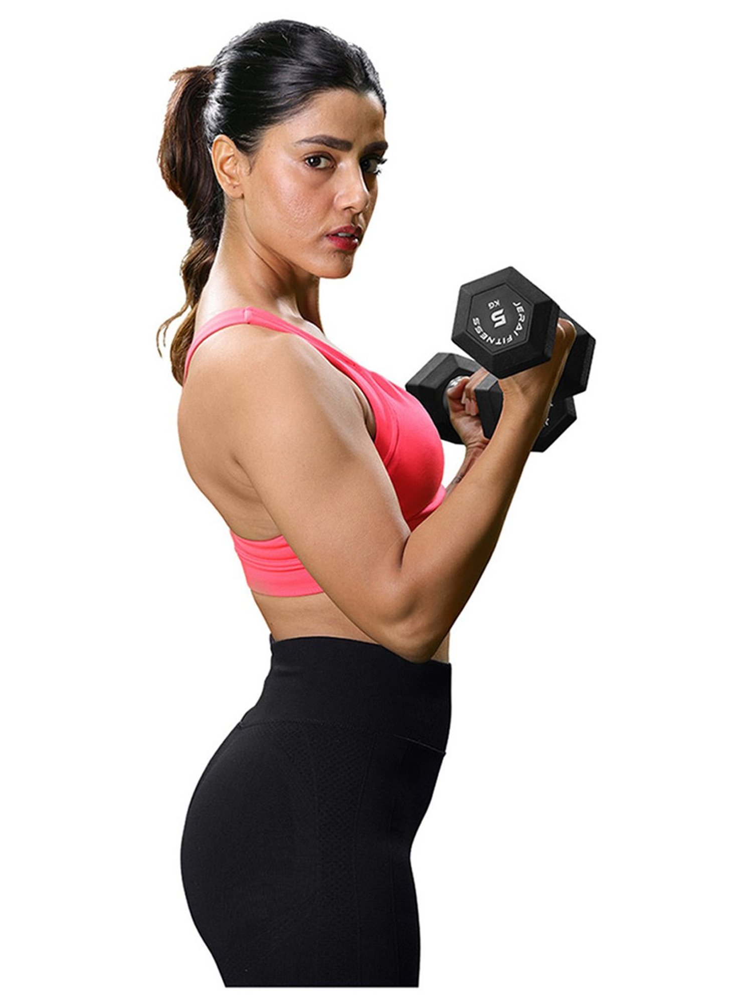 Jerai Fitness JDDK5 Diamond Cut Dumbbells (Black)