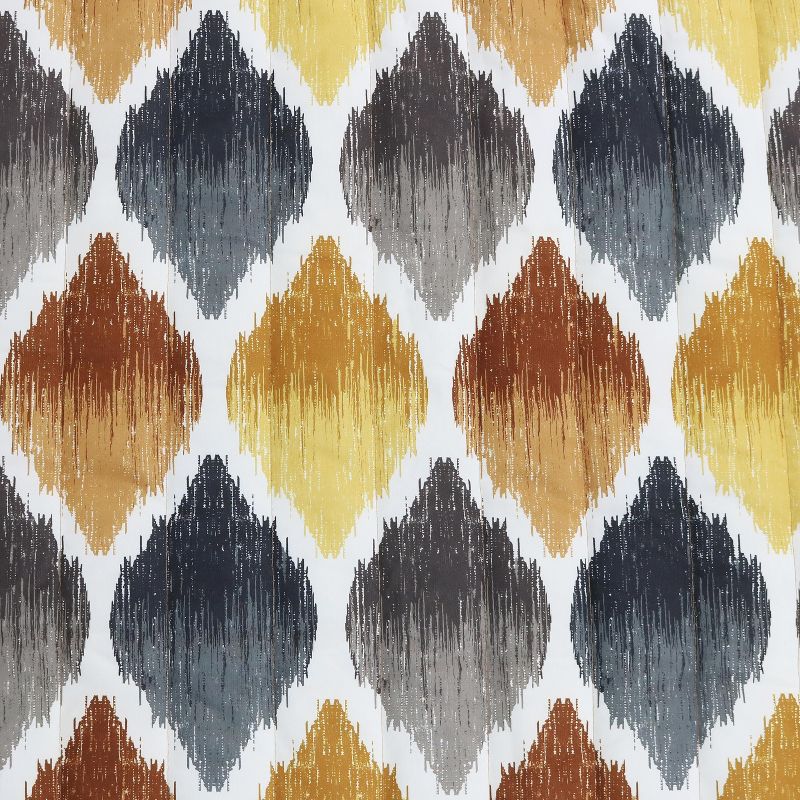 Sunnydaze Outdoor 2-Person Double Polyester Quilted Hammock with Wood Spreader Bar and 15ft Black Steel Stand - Gold and Bronze Quatrefoil