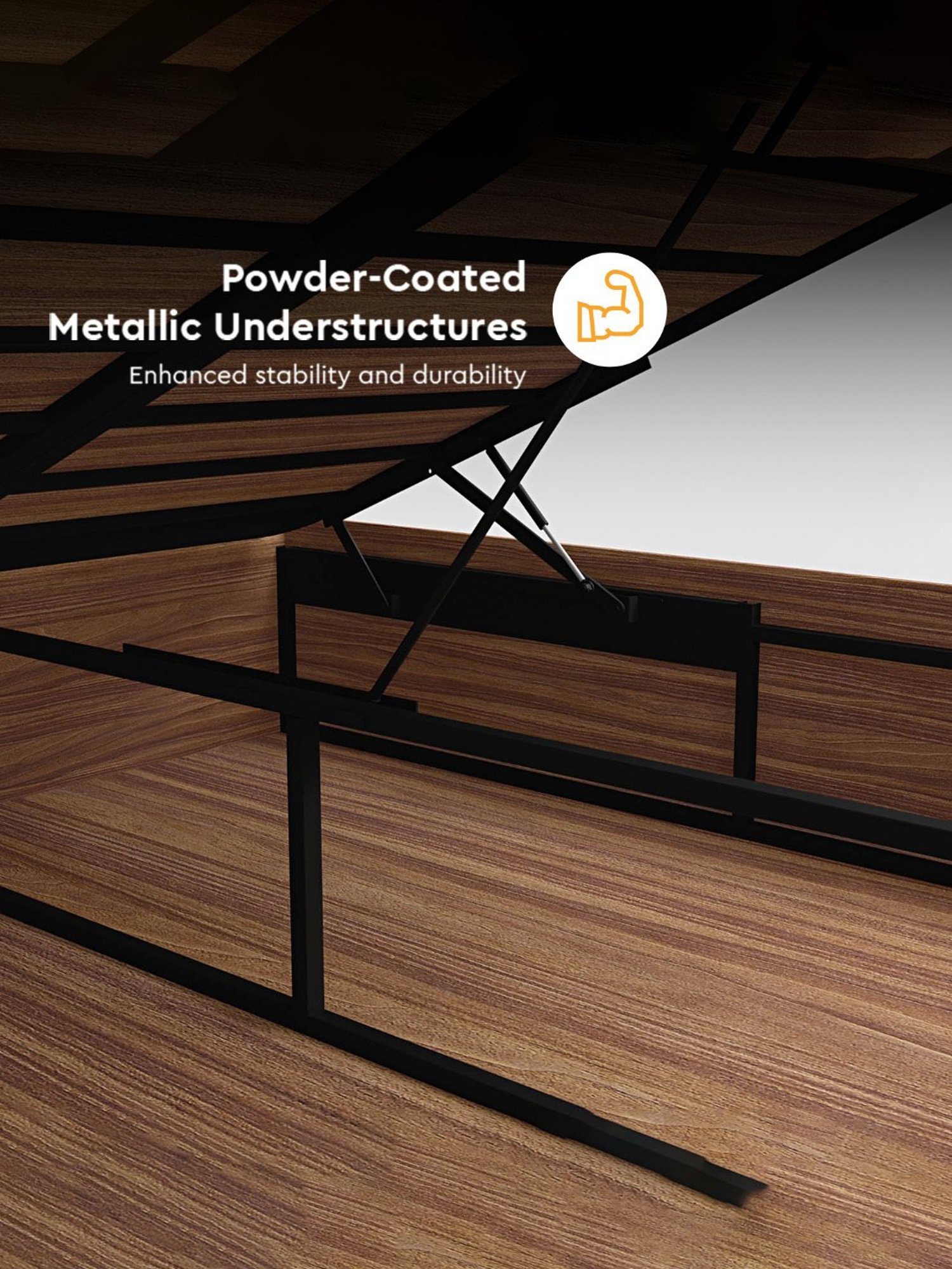 Nilkamal Riva Black Engineered Wood King Size Bed with Storage