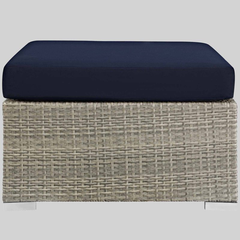 Repose Sunbrella Patio Ottoman Navy - Modway